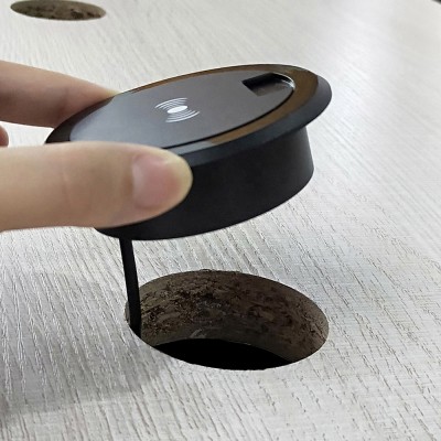 New trending products 10w fast charing funiture embedded  qi wireless charger for office table