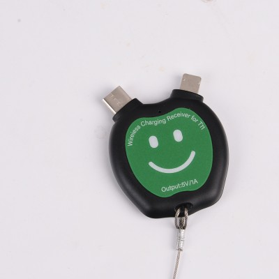 2020 new technology  smiling face  3 in 1 wireless  charging  receiver for android  IOS and type C