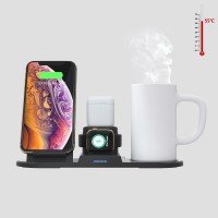 Custom brand coffee mug warmer 3 in 1 Fast wireless charger